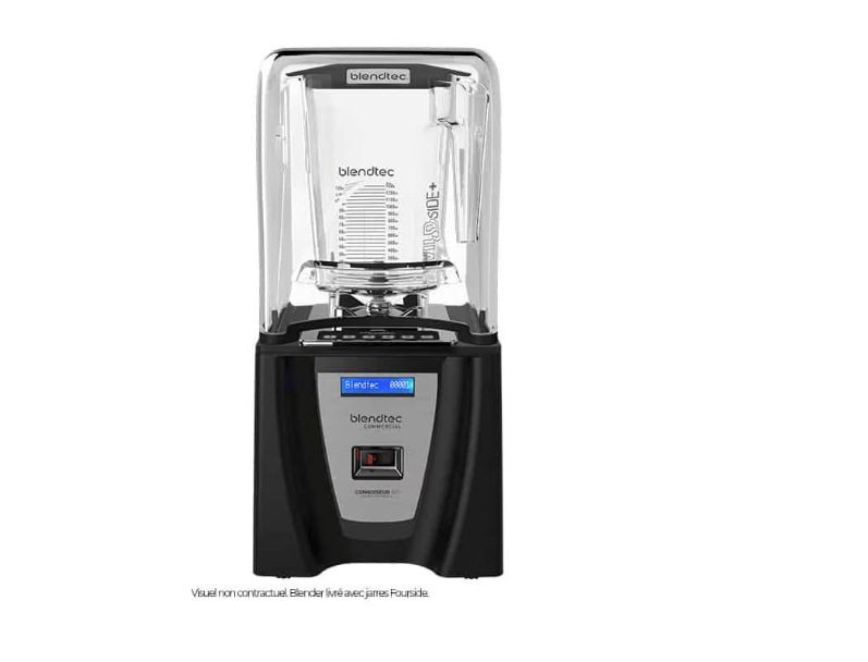 BLENDTEC - C825D46Q-EUB1GB1A - Frullatore Blender CONNOISEUR 825 con 2 caraffe FOURSIDE con coperchio piatto morbido (1800 W) - (3,8 HP)