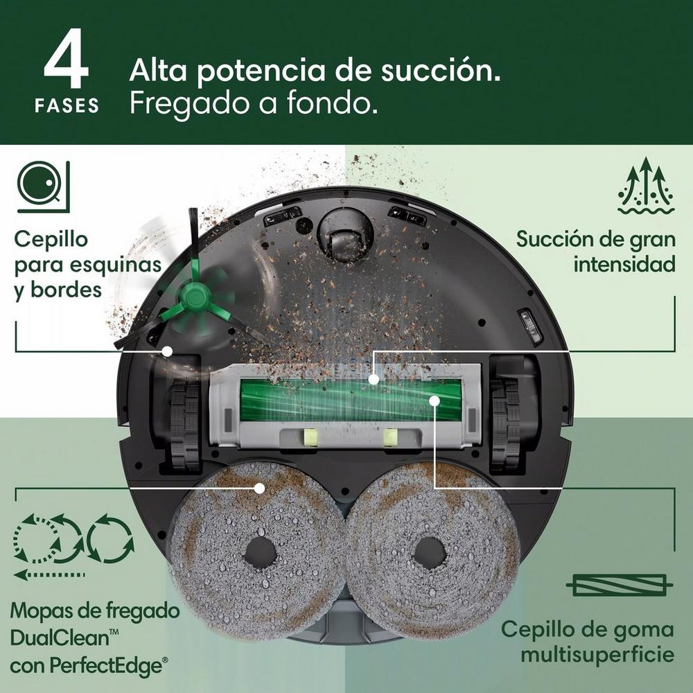 Robot Roomba® Combo j5+ con base Auto-Empty™: nero – elettrodomestico pratico e potente