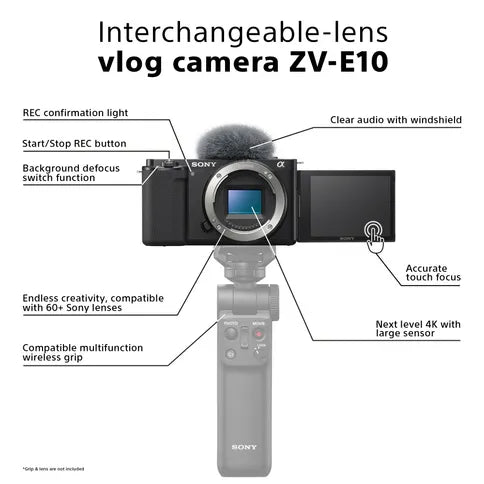 Fotocamera vlogger Sony ZV-E10 + 16-50mm (ZVE10LBDI.EU)