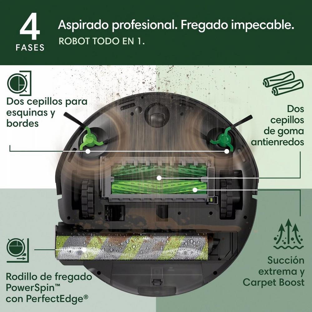 Robot roomba® max 705 combo con base autowash™ - nero – elettrodomestico pratico e performante