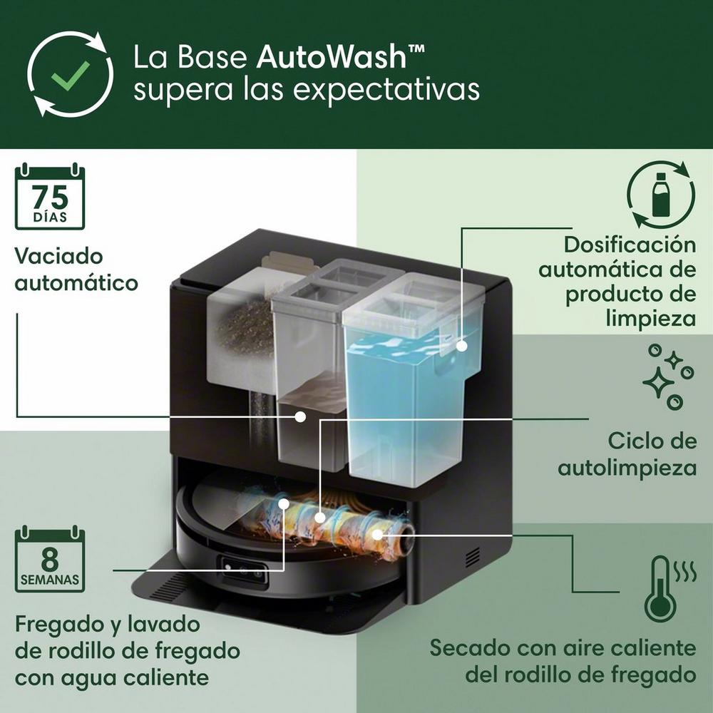 Robot roomba® max 705 combo con base autowash™ - nero – elettrodomestico pratico e performante